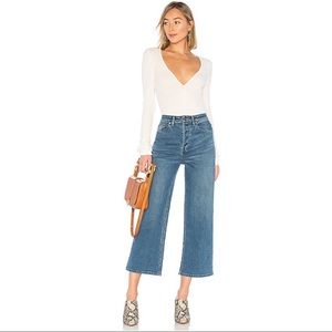 Free People Wales Wide Leg Jeans in Indigo Blue